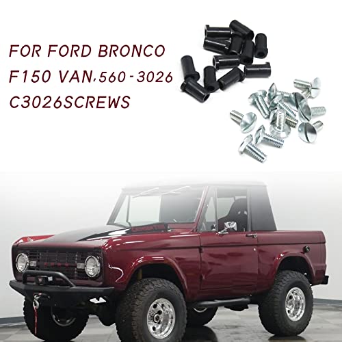 Vanshly 12Pcs Center Caps & 12Pcs Screws Kits Compatible with Bronco F150 Van,560-3026 c3026screws, Vanshly - Image 2