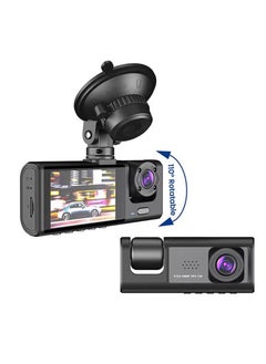 OULIYO 1296P DVR Dash Camera Front & Inside & Rear Camera Driving Recorder 2 Inch Screen Dashcam Support Night-Vision  - Image 1