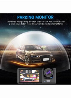 OULIYO 1296P DVR Dash Camera Front & Inside & Rear Camera Driving Recorder 2 Inch Screen Dashcam Support Night-Vision  - Image 5