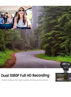 OULIYO 1296P DVR Dash Camera Front & Inside & Rear Camera Driving Recorder 2 Inch Screen Dashcam Support Night-Vision  - Image 4