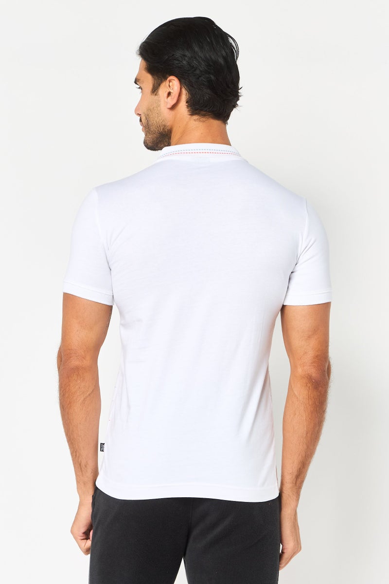 PUMA Men Slim Fit Short Sleeve Outdoor Polo Shirt, White - Image 2