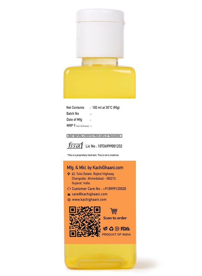 KachiGhaani.com Truly Cold Pressed Almond Oil | 100% Pure & Natural | Most Rejuvenating for Skin, Hair and Body | 100ml Plastic Bottle - Image 2