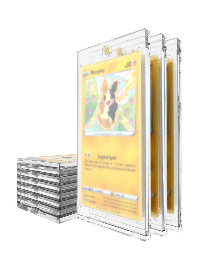 Mcbazel 10 Pack 35PT Magnetic Card Holder, One Touch Card Holder with UV Protection, Transparent Card Frame Card Sleeves Protective Cases for Magic, Yugioh, Sports Card Collection - Image 1