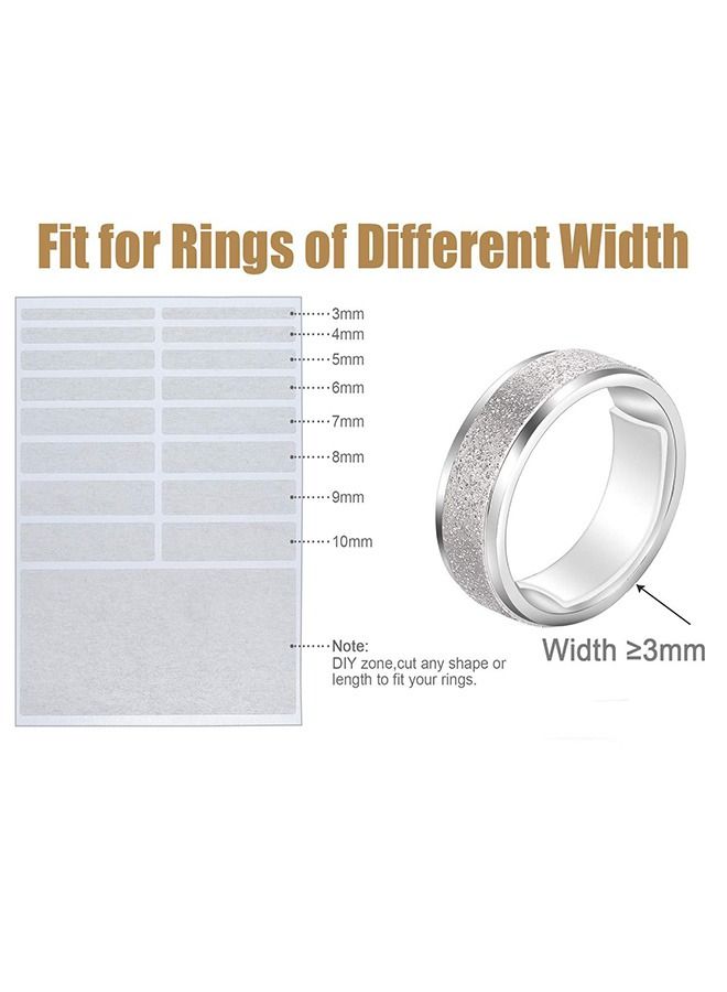 3 قطع من ملصقات تعديل الحجم غير المرئي للحلقة الفضفاضة، مادة هلام السيليكا لضبط الحلقات الفضفاضة، ملصقات تعديل متعددة المقاسات لتثبيت الحلقة الواسعة - Image 2