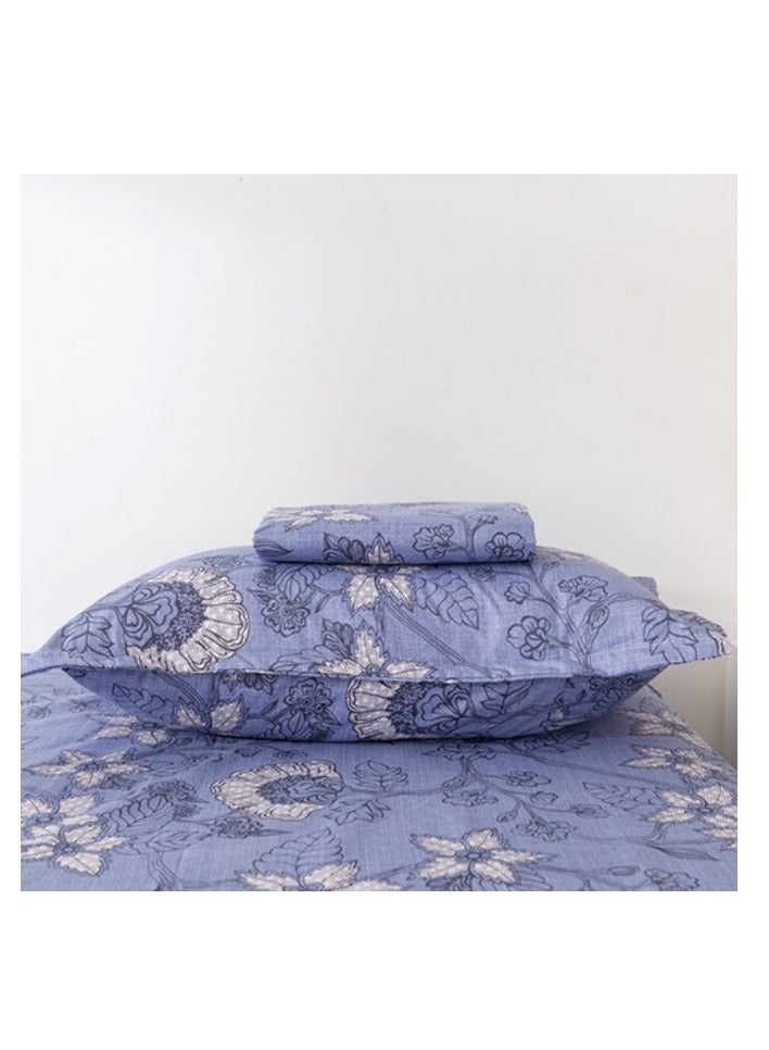 PROMASS 2- Piece Printed Bedsheet Set (1 Flat Bedsheet + 1 Pillow Case) Double Size Wild Blue Yonder - Image 3