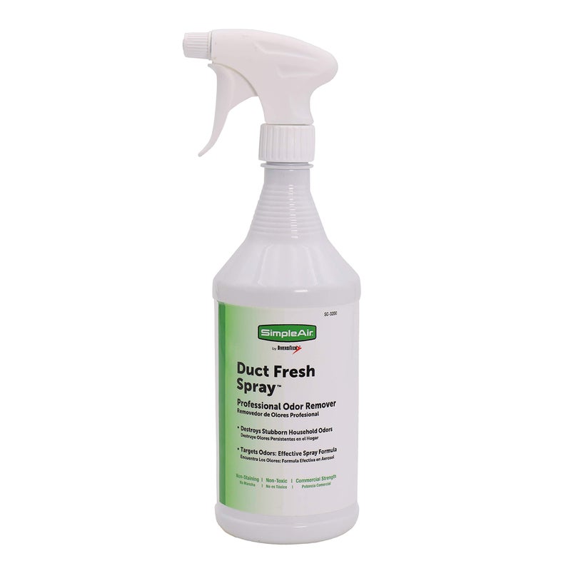 SimpleAir SC-3200 Duct Fresh Spray Air Freshener, Deodorizer, Professional HVAC Odor Remover for House, Automotive, 32 fl oz, Clear - Image 1