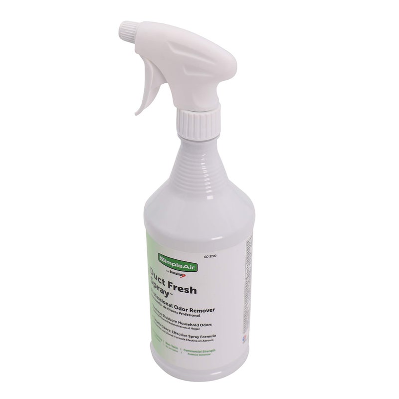 SimpleAir SC-3200 Duct Fresh Spray Air Freshener, Deodorizer, Professional HVAC Odor Remover for House, Automotive, 32 fl oz, Clear - Image 3