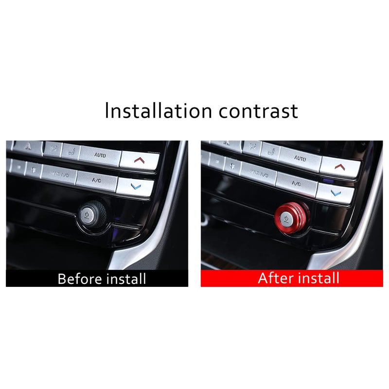 Generic PIUGILH Aluminum Control Rings Multimedia Volume Knob Covers Compatible with Jaguar F-PACE/XE/XEL/XF/XFL  - Image 2