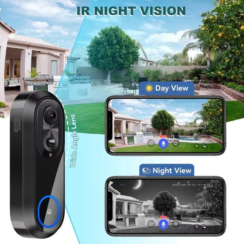 W5 Wireless Smart Voice Intercom Doorbell with Built-in Battery and Body Detection Video Surveillance - Image 3
