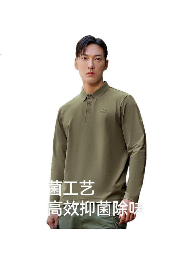 Pelliot Men's Outdoor Quick-dry Long Sleeve Polo Shirt Summer Breathable Sports Fast-drying Top 11421503 Blue S - Image 3