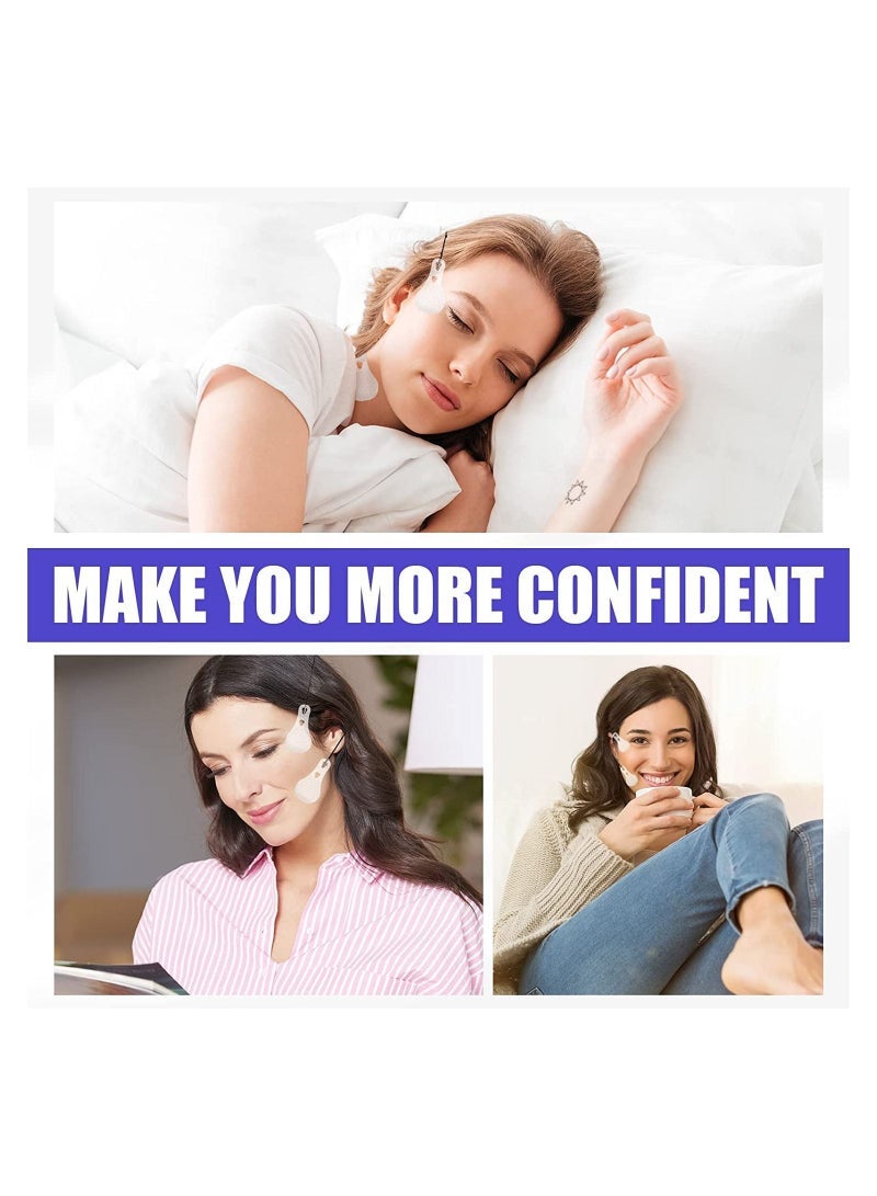 Captaintech Pieces Face Lift Tapes Face Lifting Patch Invisible V-line Face lift Sticker Neck and Eye makeup Lift strips Waterproof Elasticity Double Chin Lift Patch with 3 Pieces Lifting Ropes for Women Girls - Image 4