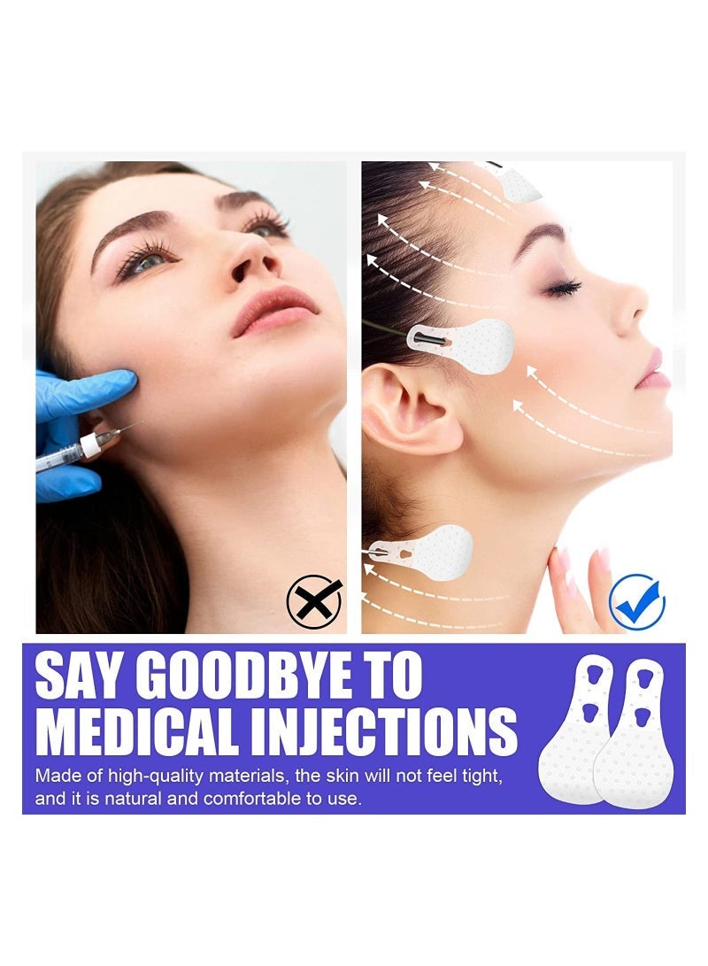 Captaintech Pieces Face Lift Tapes Face Lifting Patch Invisible V-line Face lift Sticker Neck and Eye makeup Lift strips Waterproof Elasticity Double Chin Lift Patch with 3 Pieces Lifting Ropes for Women Girls - Image 5