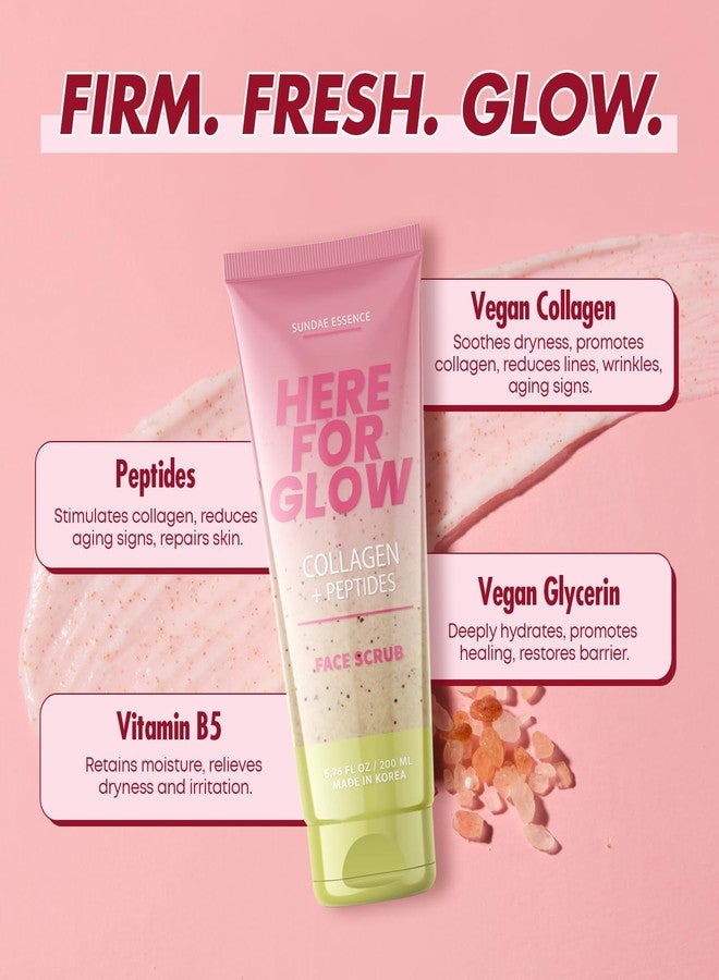 Sunday Essence Collagen Facial Scrub - Dermatologist Tested, Anti-Aging, Hydrates & Improves Firmness, Korean Skin Care, 95% Natural, Clean Beauty, Non - GMO, Cruelty - Free - 1 Pack - Image 4