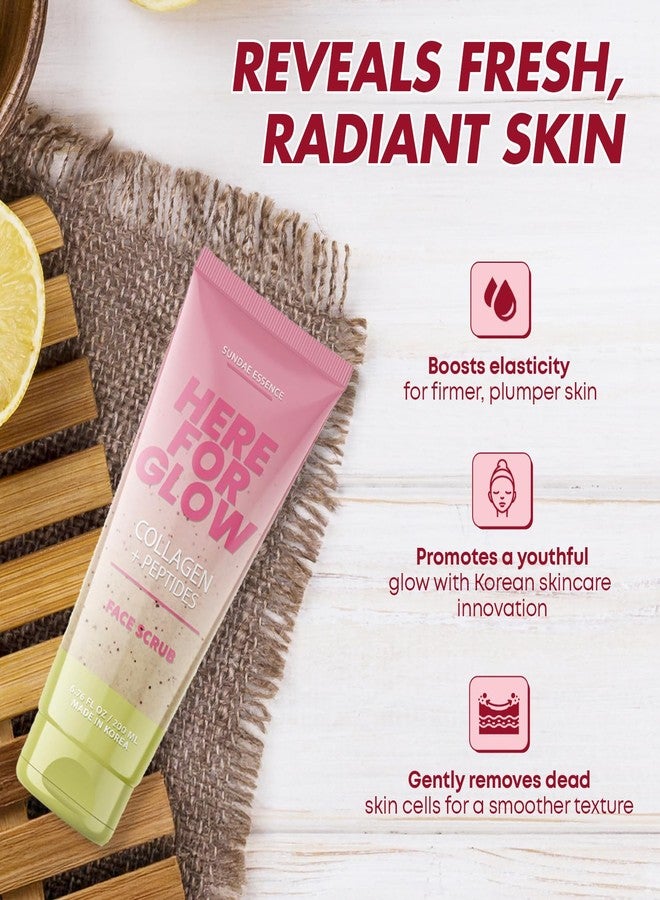 Sunday Essence Collagen Facial Scrub - Dermatologist Tested, Anti-Aging, Hydrates & Improves Firmness, Korean Skin Care, 95% Natural, Clean Beauty, Non - GMO, Cruelty - Free - 1 Pack - Image 2