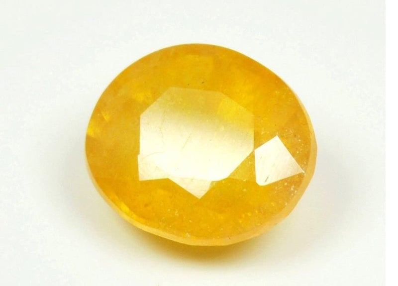 Bague yellow sapphire Gemstone Original Certified Pukhraj Stone Natural - Image 2