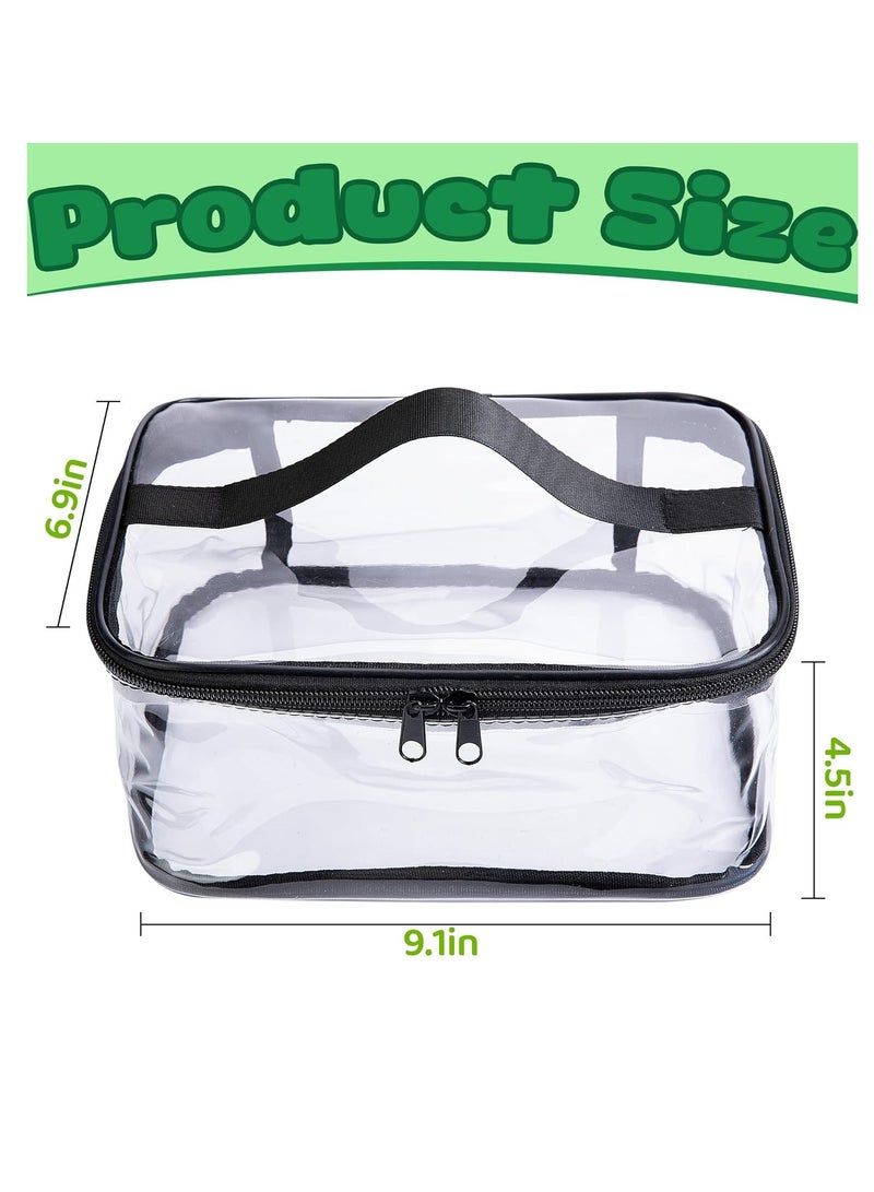TRASSLE 4 Pack Clear Toy Storage Bags- 9.1 x 6.9 x 4.5 Inch Transparent PVC Toy Organizing Bags with Zipper- Waterproof Toy Storage Organizer Pouch for Building Blocks, Small Toys  - Image 2