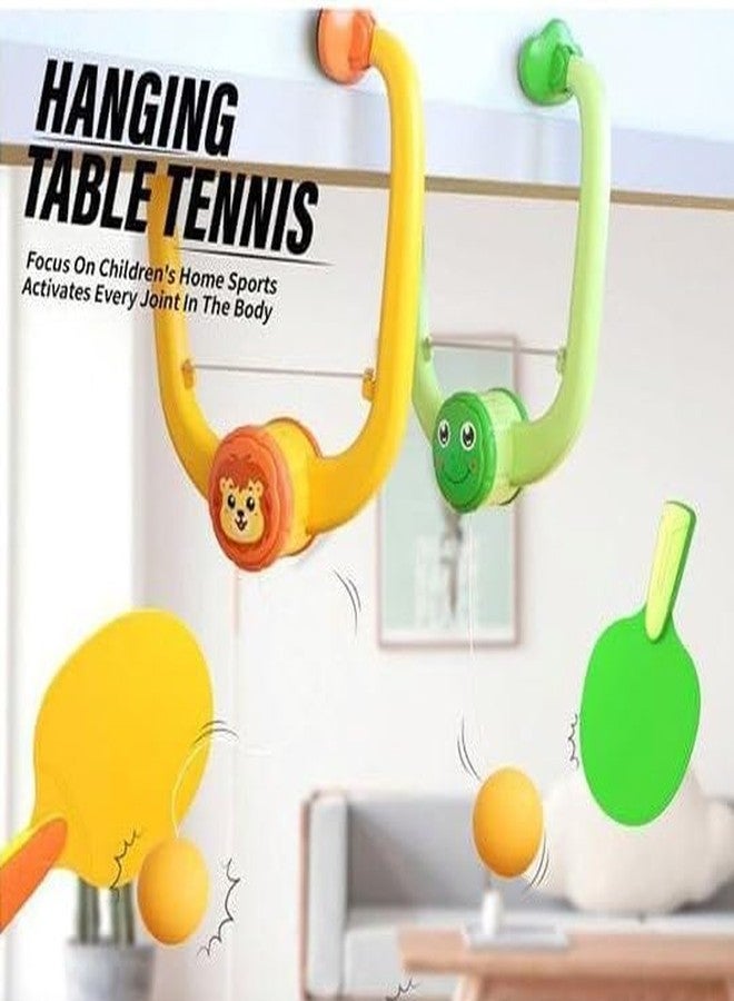 Dimitra Table Tennis Trainer Set Portable Ping Pong Hanging Ball and Racket Table Tennis Trainer Adjustable for Living Room Door Sports Practice for Adults. - Image 2