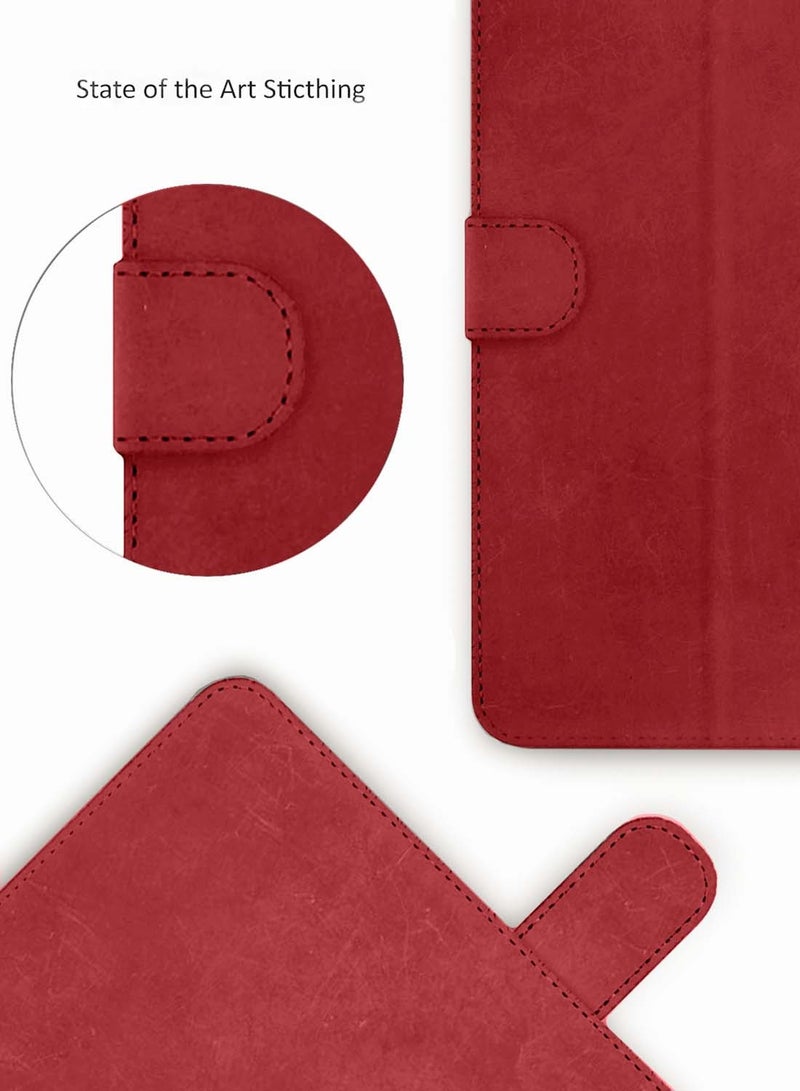 Wtech Apple iPad 2025 (11th Generation) A16 10.9 inch WTech PU Leather Magnetic Closure Flip Case Cover (TCFPSR) - Red - Image 5