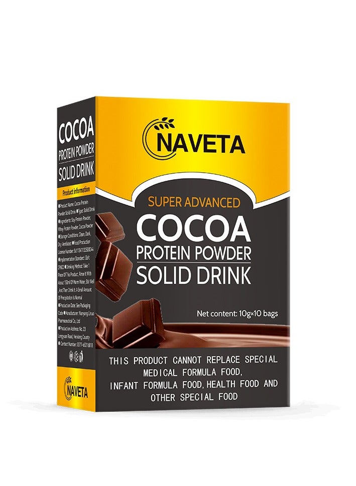 NAVETA cocoa protein powder solid drink,provide energy 10 bags - Image 4