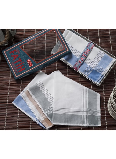 Rosette Textile Boxed Fabric Handkerchief 40X40 cm Dozen 12 Pieces
