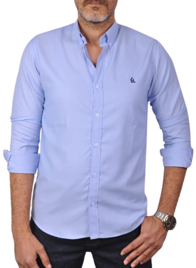 Jupiter Blue oxford casual shirt - Image 1