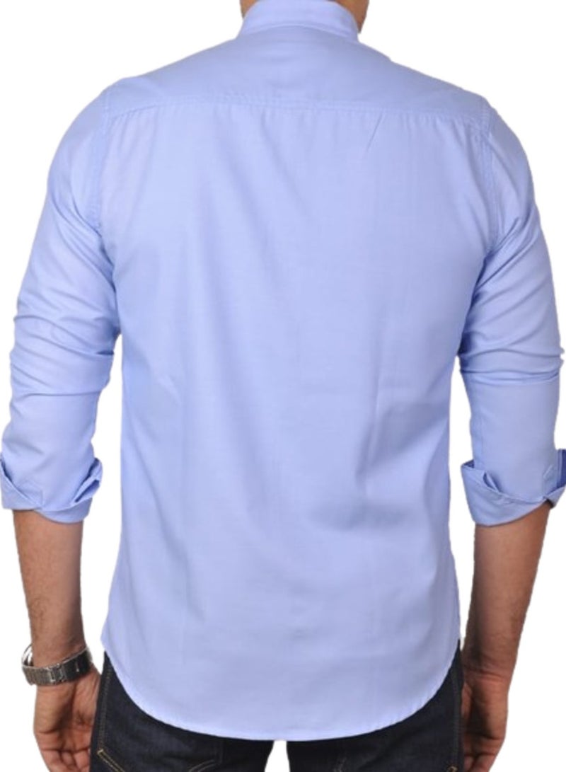 Jupiter Blue oxford casual shirt - Image 2