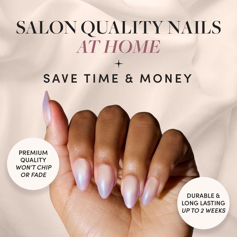 Glamnetic Solid anti-deform Press-on Nails – Polar Day Low wear optimized design - Image 2