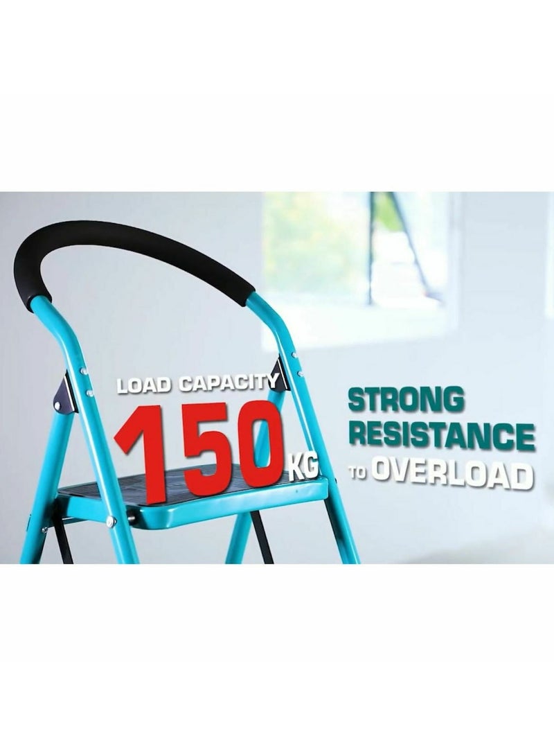 TOTAL Steel Ladder 3 Steps Max Load 150kg THLAD09031 - Image 4