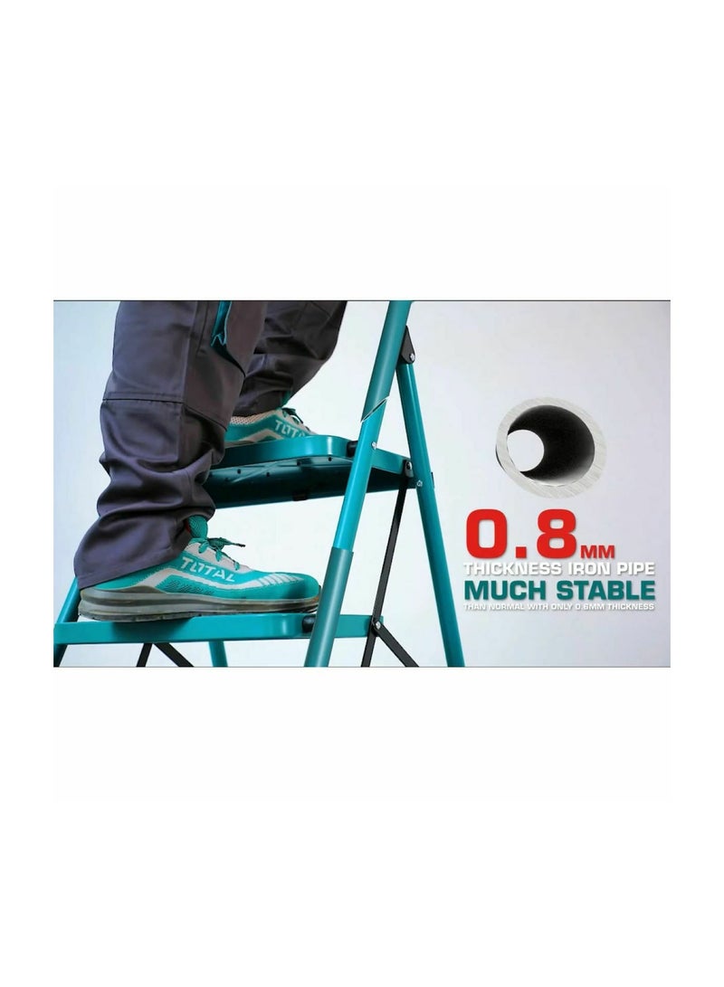 TOTAL Steel Ladder 3 Steps Max Load 150kg THLAD09031 - Image 2
