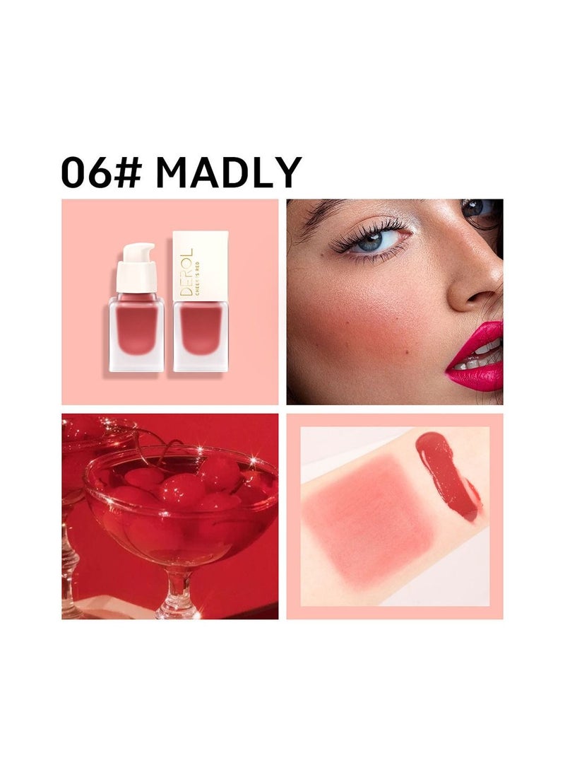 DEROL - Mousse Liquid Cream Blush For Cheeks Face Blushes Stick Palette Bronzer Highlighter Shape Contour Moisturizing And Breathable Matte Finish Long-wearing Waterproof For Women Makeup - Image 1