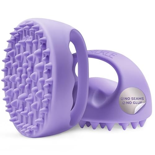 SILKLE Cellulite Massage Tool & Lymphatic Drainage Massager - Silicone Anti Cellulite Massage Brush for Body Sculpting with Ergonomic Handle - Cellulite Remover for Legs, Thighs and Belly - Purple - Image 1