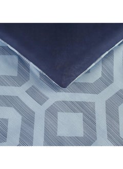 Serta SERTA Simply Clean Skyler Soft 7 Piece Geometric Bed in A Bag Complete Bedding Comforter Set with Sheets and Pillow Case for All Season, King, Blue  - Image 5