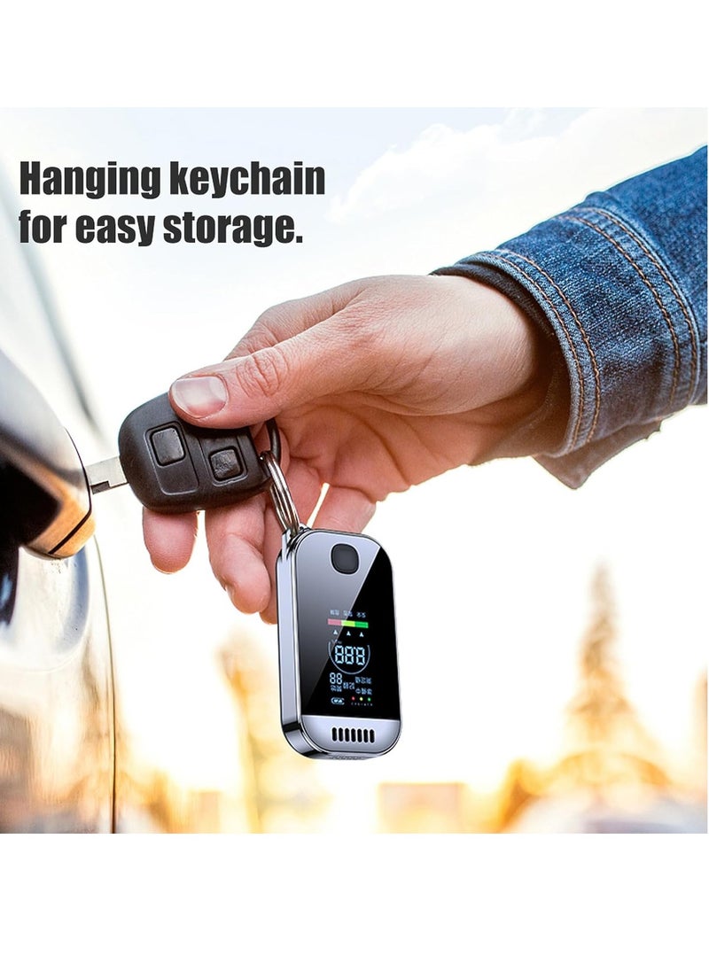 Blowing Breath Tester Breathalyzer LCD Screen Breathalyzer Portable Detector Quick Accuracy Response for Driving Detector Breath in Air Strips for Car Breathalyzer Breastmilk Drinks