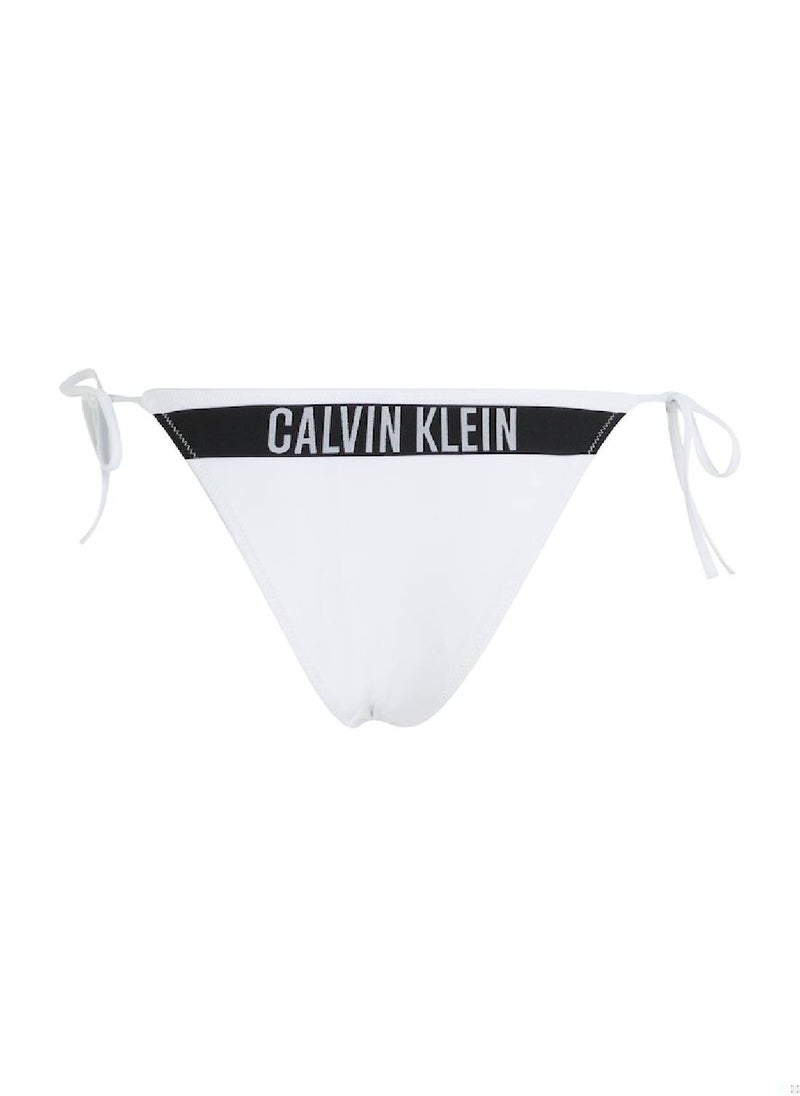 CALVIN KLEIN Women's Bikini Bottom - String Side - Swimwear - Polyamide , White  - Image 3