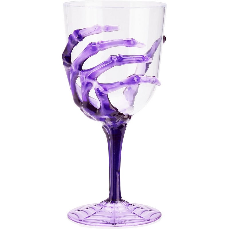 Koopman Wine Glass, Skeleton Design, Halloween-Themed Plastic Glass, Holiday Party Tableware, Seasonal Festive Decor, – 350ml, Assorted 1 Piece - Image 3