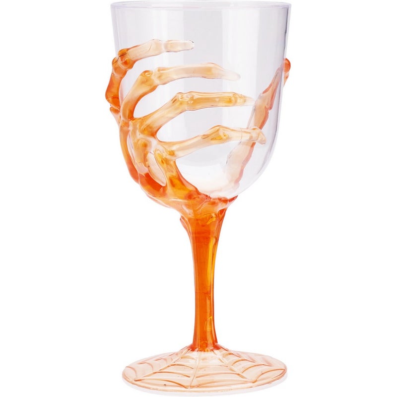 Koopman Wine Glass, Skeleton Design, Halloween-Themed Plastic Glass, Holiday Party Tableware, Seasonal Festive Decor, – 350ml, Assorted 1 Piece - Image 2