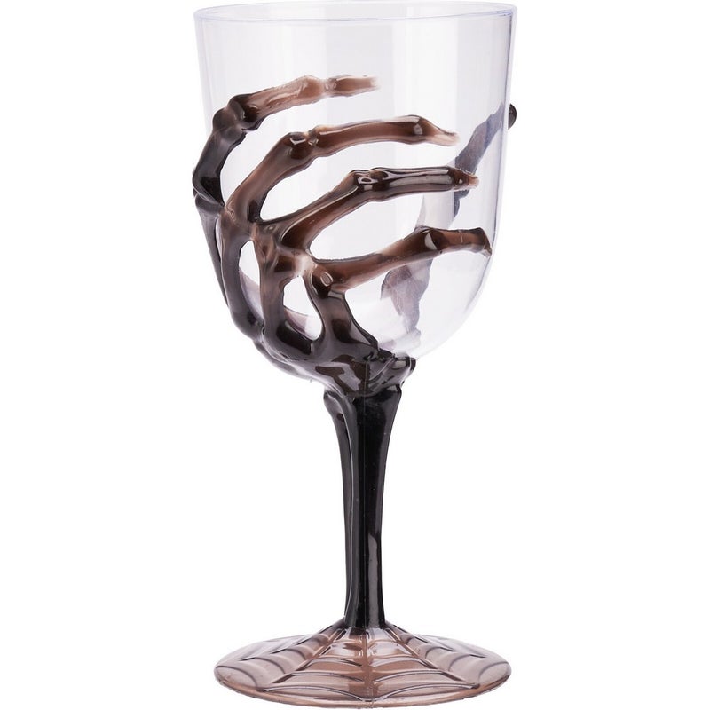 Koopman Wine Glass, Skeleton Design, Halloween-Themed Plastic Glass, Holiday Party Tableware, Seasonal Festive Decor, – 350ml, Assorted 1 Piece - Image 4
