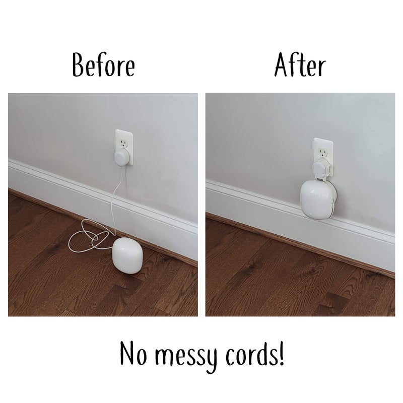 Mount Genie The Nest WiFi Pro Genie Wall Mount Outlet Holder Stand (3-Pack) | Lowest Profile | Open Access | No Messy Screws or Tape | Reinforced Support | Horizontal and Vertical Outlets - Image 4