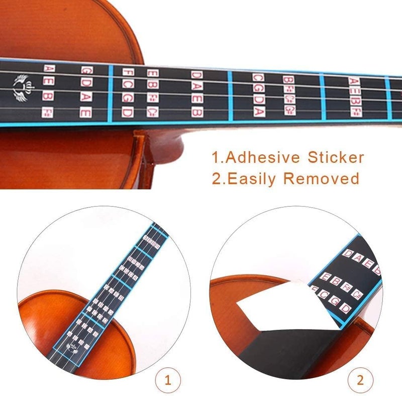 PERLMAN Violin Finger Guide 4/4 Full Size Violin Fingerboard Sticker Fret Position Indicator, Fiddle Fingerboard Intonation Chart Stickers Fingering Label - Image 2
