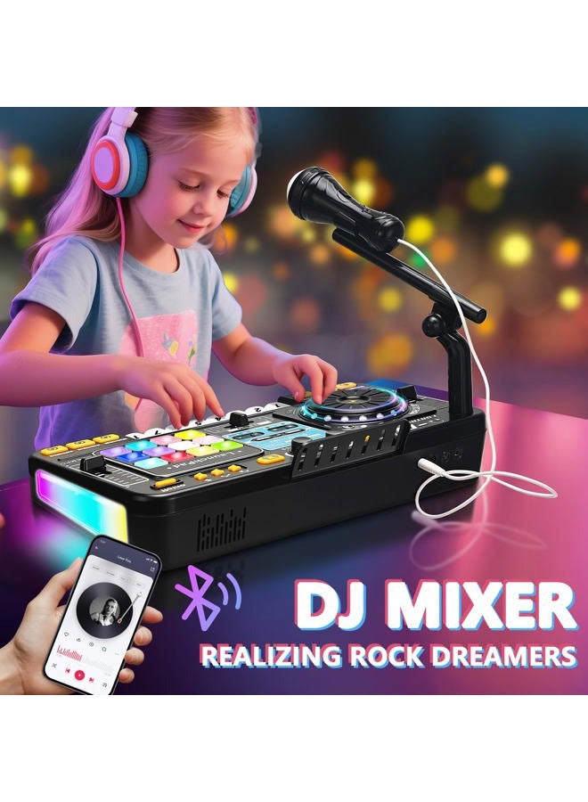 OZMI Kids DJ Music Mixer Table Board Set Toy with Microphone, Lights – Interactive Musical Toys for Ages 3-12 | 100+ Sounds, Piano Keys, Disco Mode, Rechargeable for Kids Boys & Girls - Image 4