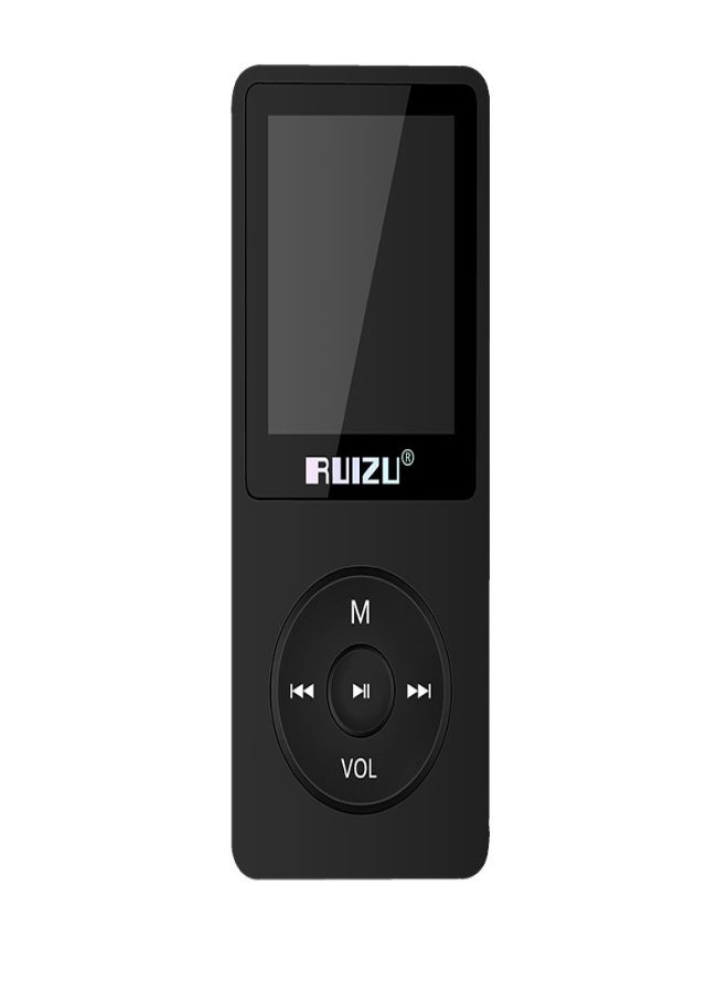رويزو [النسخة الإنجليزية] مشغل MP3 رياضي RUIZU/Ruizu X02 بشاشة شريطية بدون فقدان، ووكمان إنجليزي أسود 8 جيجابايت - Image 1