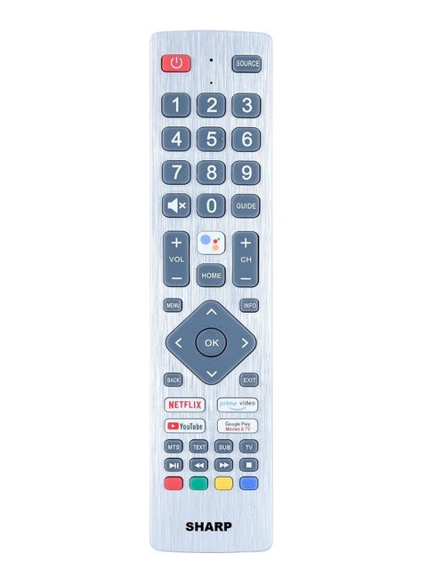 TV Remote Control For Sharp Aquos Silver
