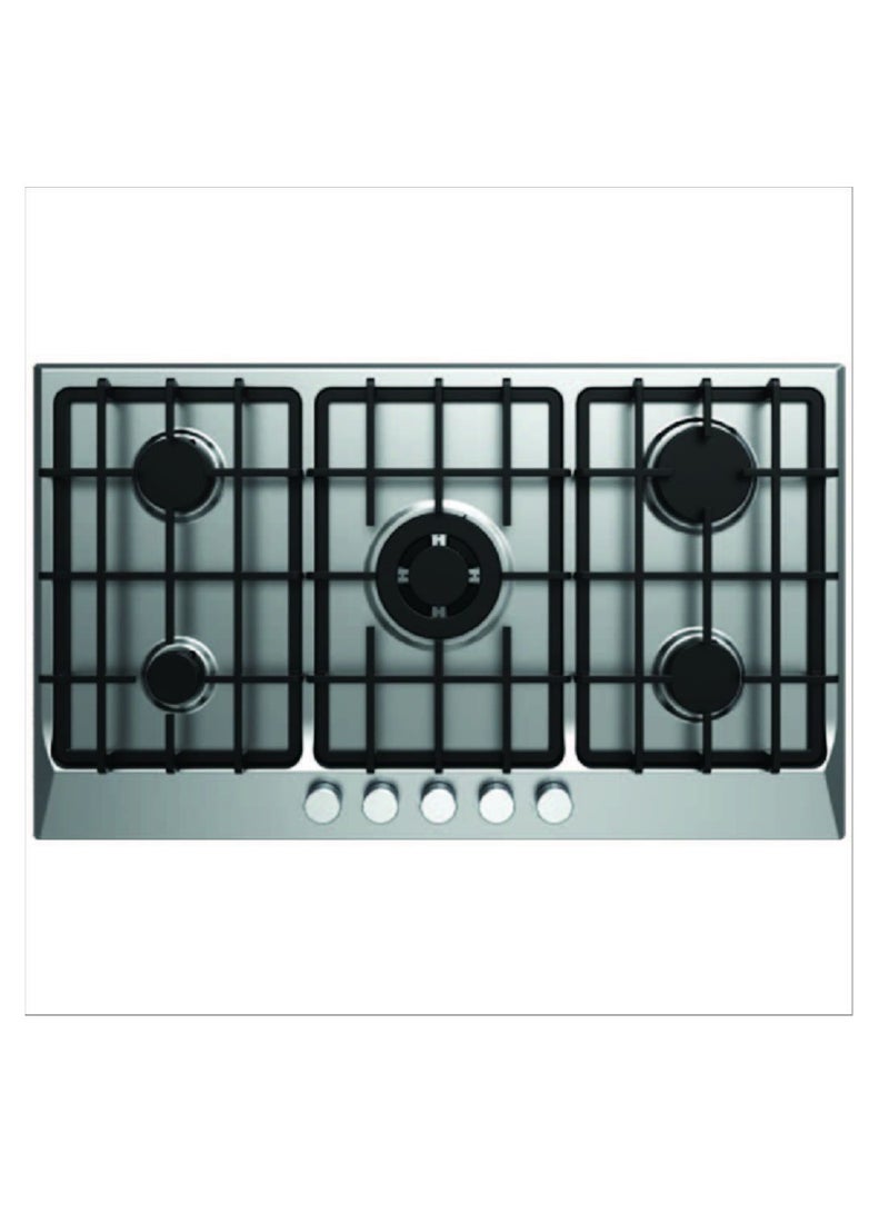 Fresh Set of Fresh Built-in Gas Hob, 90 cm, 5 Burners, Stainless Steel - HAFR90CMSC1, with Built-in Gas Oven with Grill, 56 L, Stainless Steel - 9652, with Built-in Hood, 90 cm, Stainless Steel - MF-ST90 - Image 3