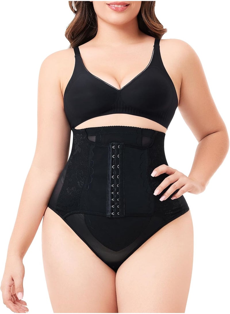 KASTWAVE KASTWAVE Shapewear Thong, Plus Size Tummy Shaper Panties with High Waisted, Butt Lifter Waist Trainer,  Seamless Slimmer Panty for Women for weddings, parties, proms, and everyday wear - Image 3