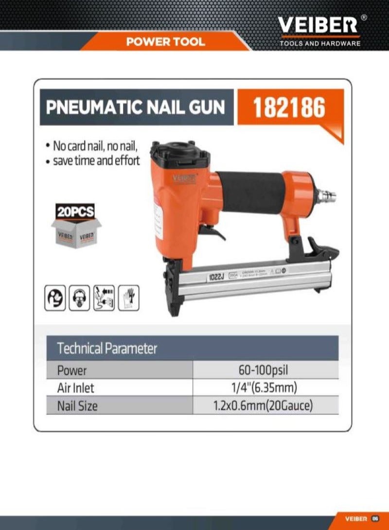 Veiber Pneumatic Nail Gun, Capacity 8 -22m , 100 pcs Veiber - Image 2