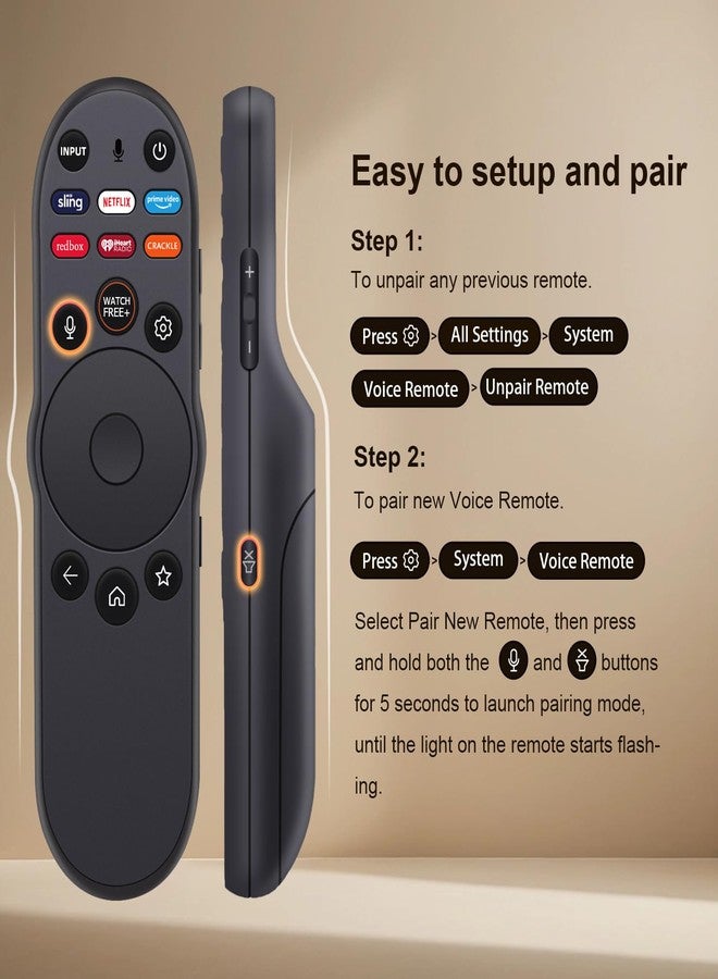 VTINVAN The Latest Universal XRT270 Voice Remote-Control Applicable for Vizio M-Series，V-Series Quantum Pro 4K QLED Smart TVs - Image 5