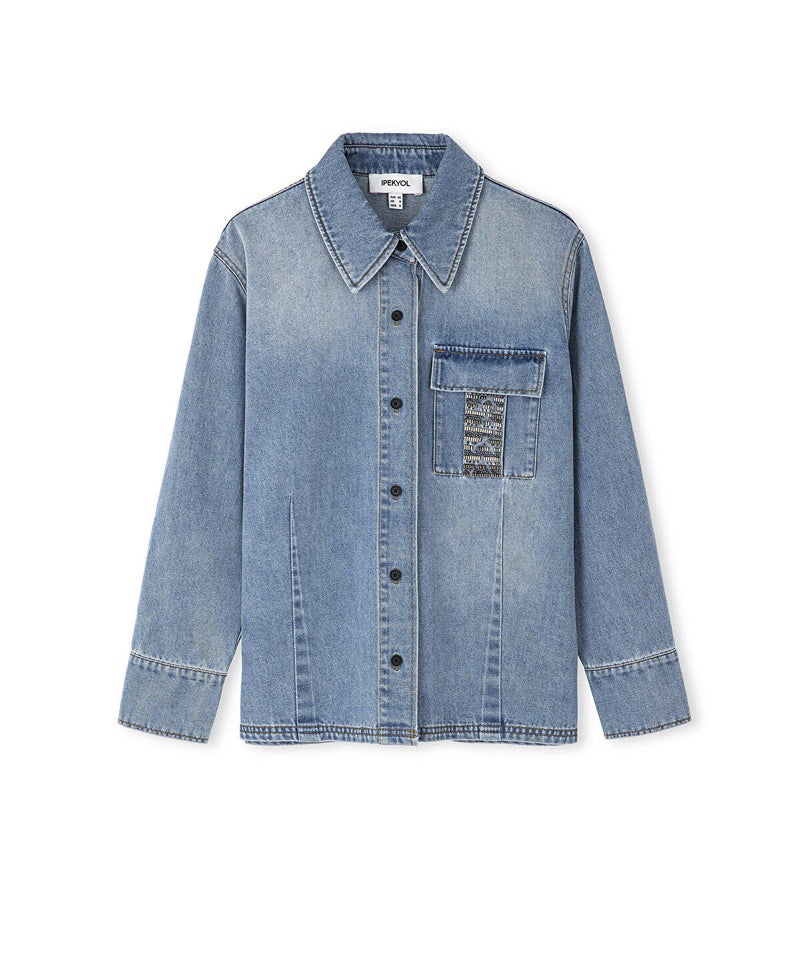 Ipekyol Embroidered Denim Shirt - Image 5