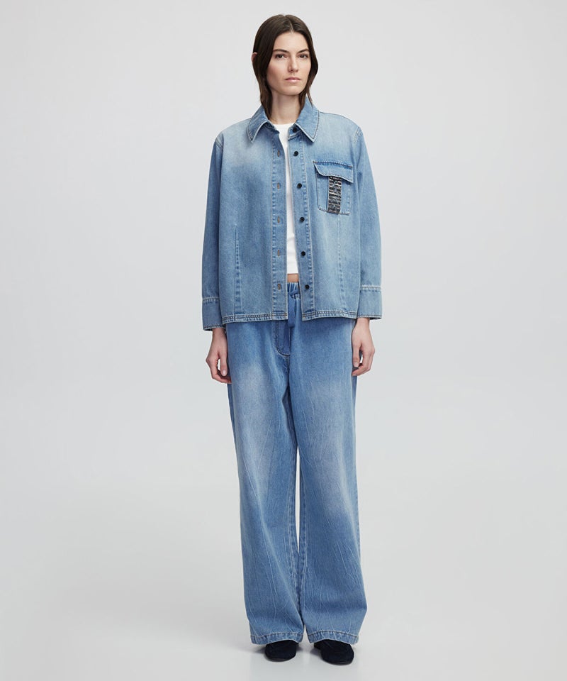 Ipekyol Embroidered Denim Shirt - Image 2