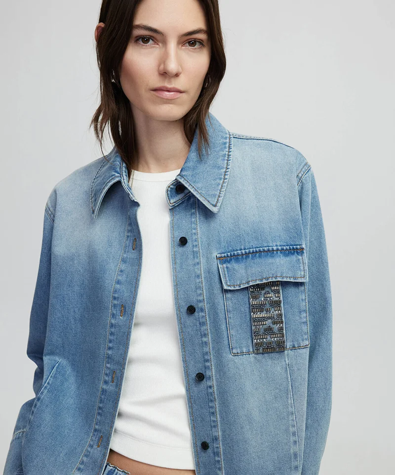 Ipekyol Embroidered Denim Shirt