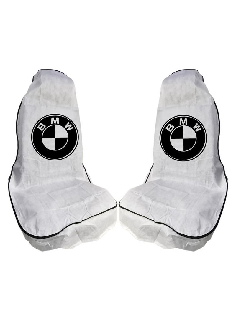 BMW Universal Car Seat Dust Dirt Protection Cover, Extra Protection For Your Seat 2 pcs Set, Car Seat Cover - Image 1
